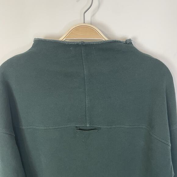 Madewell Long-Sleeve Funnel-Neck Sweatshirt Luxury Forest Large NT723 Athleisure - Picture 6 of 13